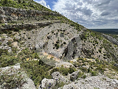 Bijela voda stream canyon or Bijela river karst canyon, Karin Gornji - Croatia Stock Photo