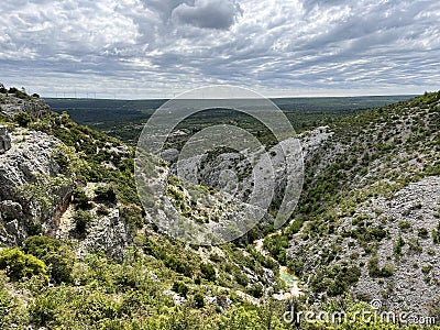 Bijela voda stream canyon or Bijela river karst canyon, Karin Gornji - Croatia Stock Photo