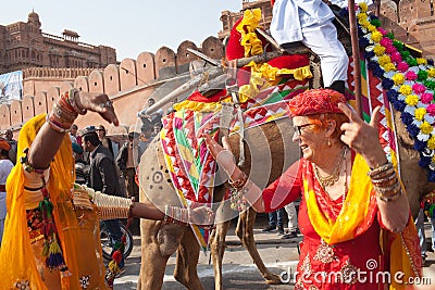 Bikaner Camel Festival in Rajasthan, India Editorial Stock Photo