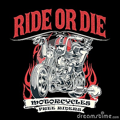 Vintage Motorcye Club Ride Road vector Vector Illustration