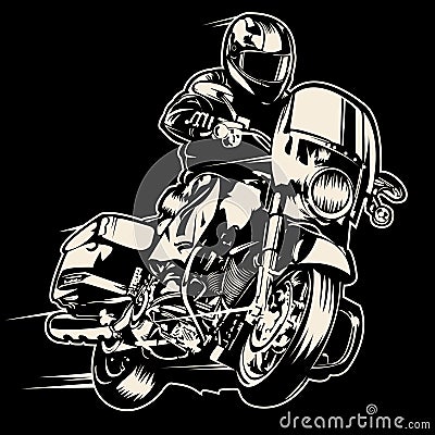 Motorcye Safety Vintage Club Ride Road vector Vector Illustration