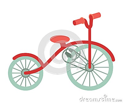 Bike cartoon illustration, healthy activity. Transport for travel Vector Illustration