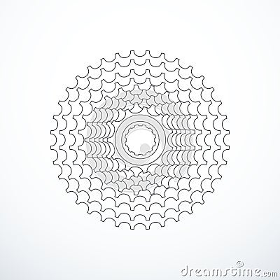 Bike cassette isolated. Vector illustration Vector Illustration