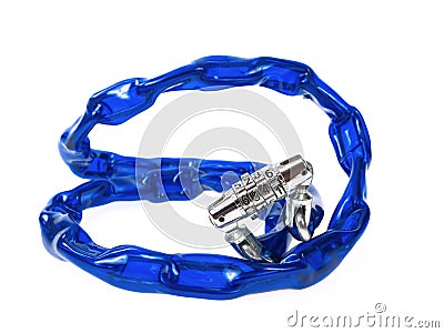 Bike chain lock Stock Photo