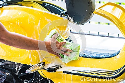 Bike CLEANING Stock Photo