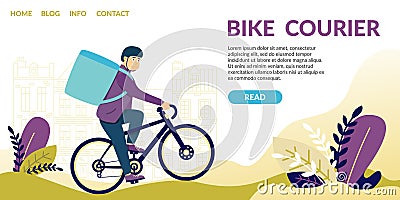 Bike Courier. Demand for Speed Courier Services Stock Photo
