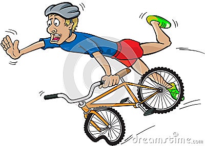 Bike crash Vector Illustration