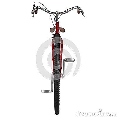 Bike front view. 3D graphic Stock Photo