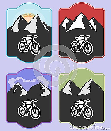 Bike and a healthy lifestyle are inseparable Vector Illustration