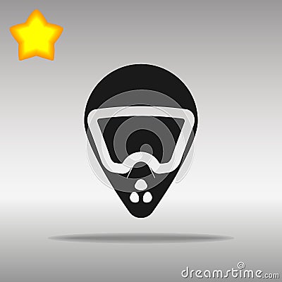 Bike helmet black Icon button logo symbol Vector Illustration