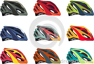 Bike helmet Vector Illustration