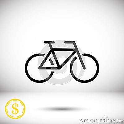 Bike icon stock vector illustration flat design Vector Illustration