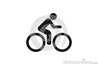 Bike icon on white background Vector Illustration