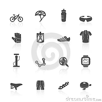 Bike icons set Vector Illustration