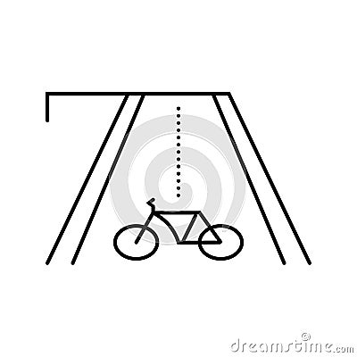 bike lane environmental line icon vector illustration Cartoon Illustration