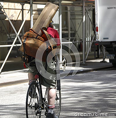 Bike messenger Editorial Stock Photo