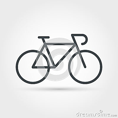 Bike minimal outline icon Vector Illustration