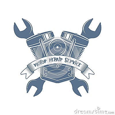 Bike motor vector logo Vector Illustration