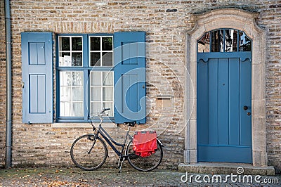 Bike outside House Stock Photo