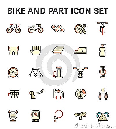 Bike part icon Vector Illustration