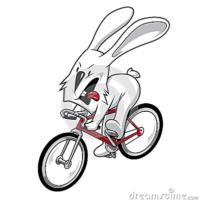 Bike Rabbit Vector Illustration