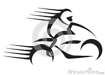 Bike racing Vector Illustration