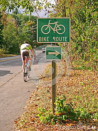 Bike route Stock Photo