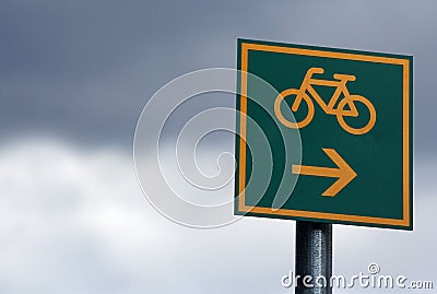 Bike route Stock Photo