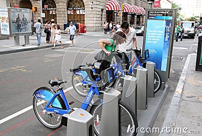 Bike Share NYC Editorial Stock Photo