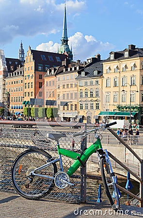 Bike in stockholm, sweden Stock Photo