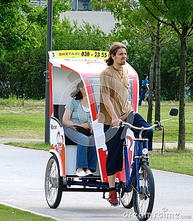 A bike taxi, Berlin, Germany Editorial Stock Photo