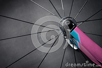 Bike wheel detail Stock Photo