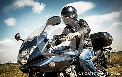 Biker Stock Photo