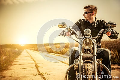 Biker Stock Photo