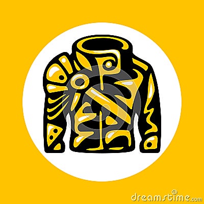 Biker jacket icon Vector Illustration