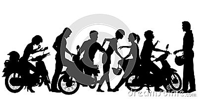 Biker youth Vector Illustration