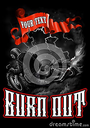 Bikers apparel design4 Cartoon Illustration