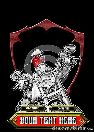 Bikers apparel design9 Cartoon Illustration