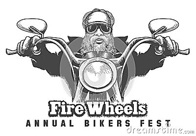 Bikers Festival Emblem Stock Photo