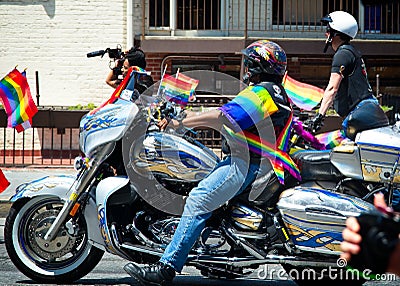Bikers at the 2018 New York City Pride Parade Editorial Stock Photo