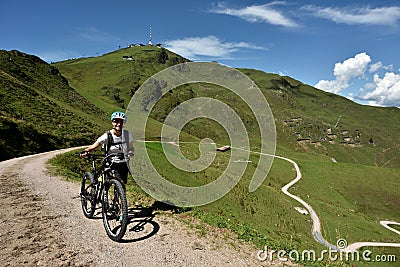 Biking around Kitzbuheler Horn, Kitzbuheler Alpen, Tirol, Austria Stock Photo