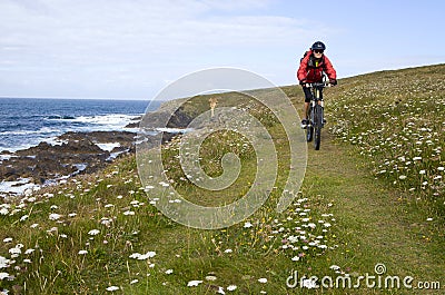 Biking in Brittany Stock Photo
