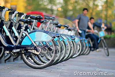Biking in the city - urban bike Stock Photo