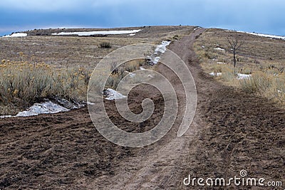 Biking/Hiking trails on Green Mountain, Colorado Stock Photo