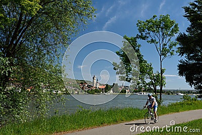 Biking at Krems an der Donau, Wachau, Austria Editorial Stock Photo