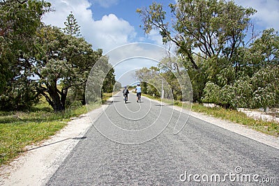 Biking Rottnest Editorial Stock Photo