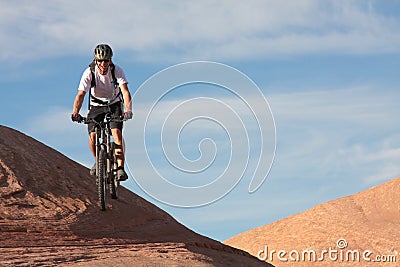 Biking Slickrock Stock Photo