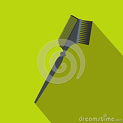 Bilateral comb flat icon with shadow Stock Photo