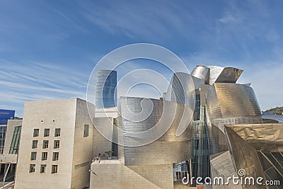 Bilbao, Basque country, Spain, october 30: Guggenheim museum. Editorial Stock Photo