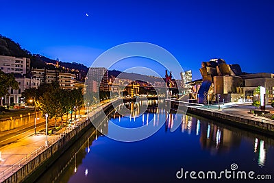 Bilbao early morning sky Basque Country Euskadi Europe Stock Photo